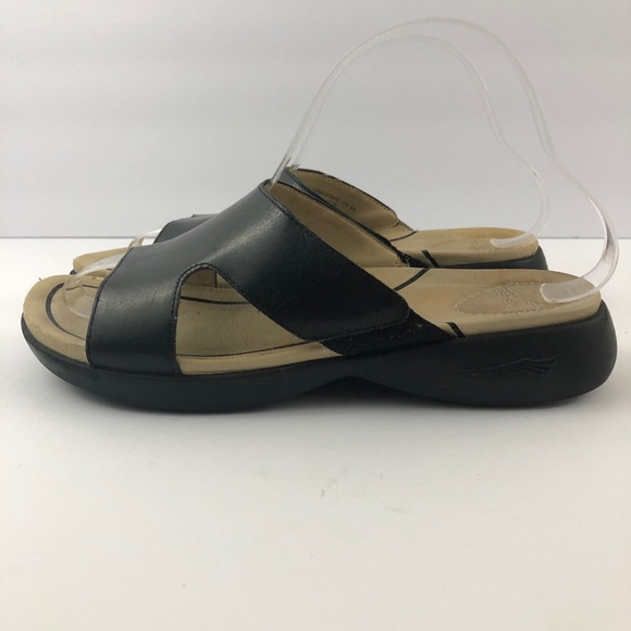 Dansko Sandals Womens 39 Black Leather Clog Slides - Picture 4 of 13